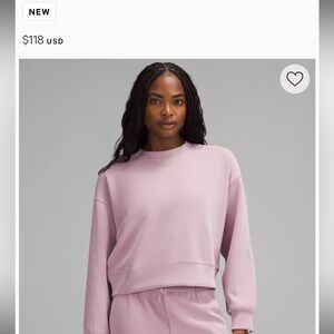 Lululemon Softstreme Perfectly Oversized Cropped Crew Size 4